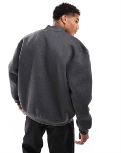 DESIGN – бомбер оверсайз графитового меланжа из дайверской ткани Asos