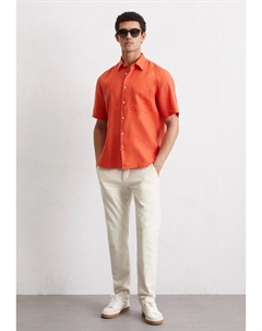 Рубашка KENT COLLAR SHORT SLEEVES ONE RECTANGULAR CHEST POCKET STYLE, оранжевый Marc o'polo