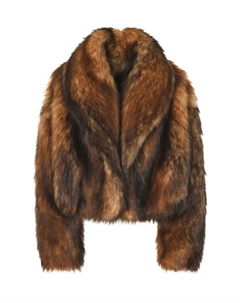 Шуба из экомеха David koma