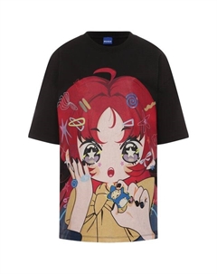 Хлопковая футболка Hugo blue