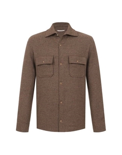 Куртка-рубашка из шерсти и кашемира Marco pescarolo
