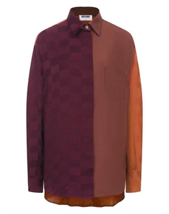 Рубашка из вискозы и шелка Moschino