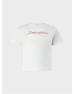 Футболка с логотипом, белая Dolce&gabbana