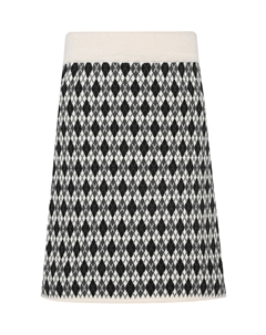 Юбка жаккардовая, черно-белая Kenglabel