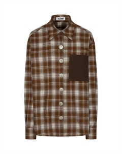 Рубашка в клетку, коричневая Aline