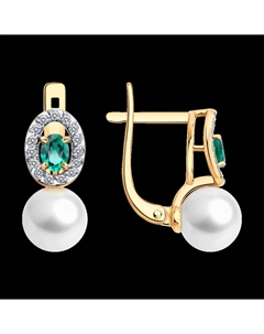 Серьги из золота с миксом камней Sokolov