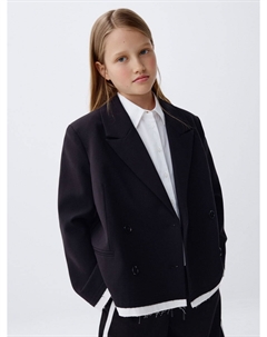 Двубортный жакет с рваными деталями для девочек Sela