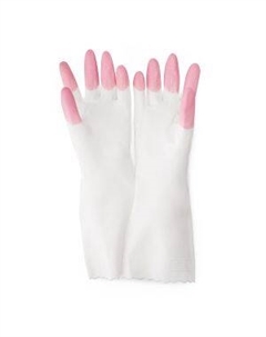 Перчатки хозяйственные Atmosphere Frenzo Биколор, размер S, ПВХ, усиленные пальцы Нет