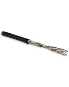 Кабель витая пара U/UTP 5e кат. 4 пары UUTP4-C5E-S24-OUT-PE-BK-100 24AWG(0.51 мм), медь, одножильный (solid), внешний, PE, чёрный, уп/100м Hyperline