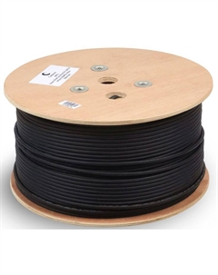 Кабель витая пара F/UTP 6 кат. 4 пары FTP-4P-Cat.6-SOLID-OUT-LSZH-UV-100 (23 AWG), одножильный, для внутренней и внешней прокладки, LSZH-UV, ( Cabeus