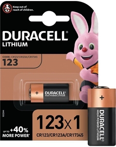 Батарейка Duracell CR123 LITHIUM 1шт