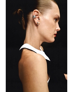 Серьги-каффы серебристые Befree