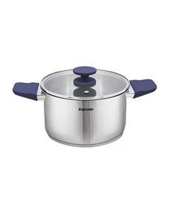 Кастрюля Lila 3,3л 20см нерж.сталь стеклянная крышка индукция Esprado