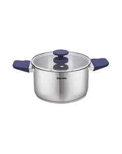 Кастрюля Lila 2,4л 18см нерж.сталь стеклянная крышка индукция Esprado