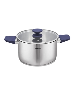 Кастрюля Lila 5,6л 24см нерж.сталь стеклянная крышка индукция Esprado