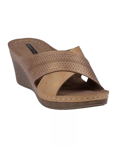 Женские перфорированные босоножки-котурны Hayden с контрастными перекрещивающимися ремешками, мультиколор Gc shoes