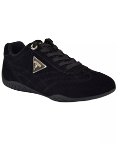 Женские низкие замшевые кроссовки Gabiey на шнурках, черный Guess