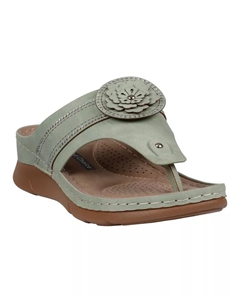 Женские плоские сандалии Vickie Flower Thong, зеленый Gc shoes