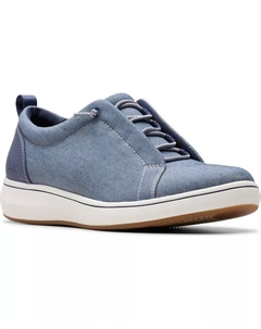 Женские слипоны Cloudsteppers Breeze Sky, синий Clarks