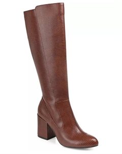 Женские высокие ботинки Tavia с широким голенищем, коричневый Journee collection