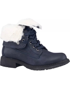 Женские ботильоны Trudie на шнуровке с меховым воротником, синий Gc shoes