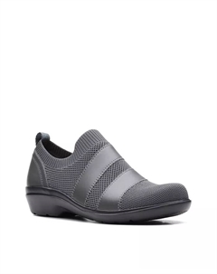 Женские слипоны Sashlyn Edge, серый Clarks