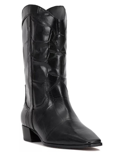 Женские ковбойские ботинки Prilie с квадратным носком, черный Vince camuto