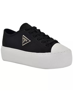 Женские кроссовки Joezi Triangle Logo на платформе со шнуровкой, черный Guess