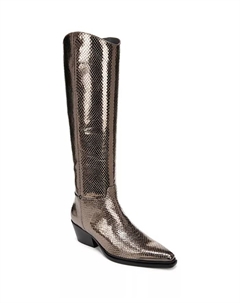 Женские заостренные ковбойские сапоги до колена Billie, стандартная и широкая голенища, серый Franco sarto