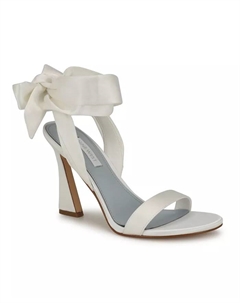 Женские босоножки Kelsie на скульптурном каблуке с переплетением на щиколотке, белый Nine west