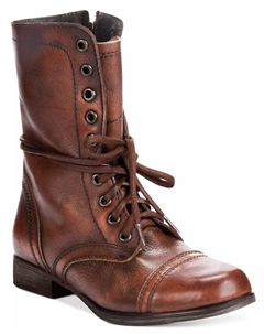 Женские ботинки Troopa кожаные на шнуровке, черный Steve madden