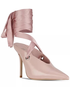 Гратео Скульптурные Высокие Каблуки Шнурованные Мюли, розовый Jeffrey campbell