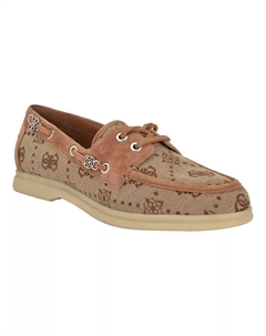 Женские лоферы-мокасины Yomaya Charms Boat Shoe, коричневый Guess