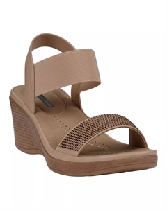 Женские босоножки Nia на эластичном клиновидном каблуке с декоративными элементами, коричневый/бежевый Gc shoes