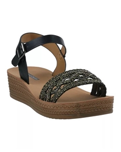 Женские босоножки Fay на платформе с декоративными элементами, черный Gc shoes