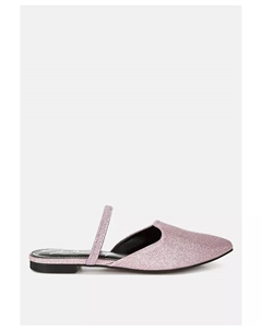 Туфли-мюли Twiggy Glitter из искусственной кожи с блестками, розовый London rag