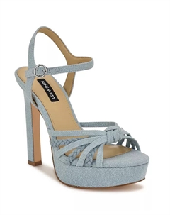 Женские босоножки Waser на платформе с тонкими ремешками и шпилькой, синий Nine west