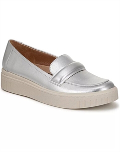 Женские лоферы Geneva на платформе с закрытым круглым носком, серебряный Lifestride