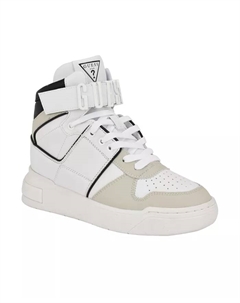 Женские высокие кеды Corten Casual на шнурках с логотипом, белый Guess