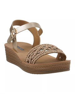 Женские босоножки Fay на платформе с декоративными элементами, золотой Gc shoes