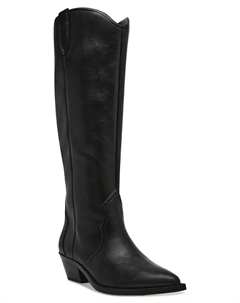 Женские ковбойские сапоги Kit с широким голенищем до колена, черный Dv dolce vita