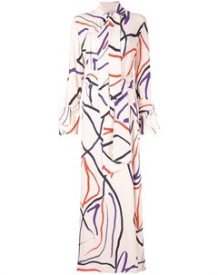 Layeur платье рубашка с абстрактным принтом 46 разноцветный Layeur