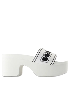 Босоножки на платформе с логотипом, белый Alexander wang