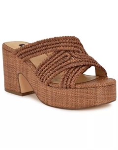 Женские босоножки Bemay с открытым носком, коричневый Nine west