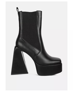 Морозные высокие челси-ботинки на платформе с квадратным каблуком, черный London rag