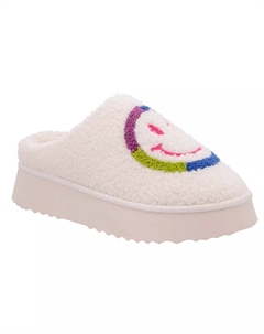 Женские уютные тапочки Icicle на платформе с мехом, слипоны, белый Mia