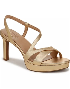 Женские платформенные босоножки Abby с открытым квадратным мысом, желтый Naturalizer