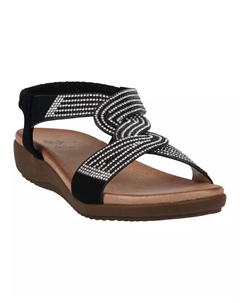 Женские плоские сандалии Viana с декоративными элементами, черный Gc shoes