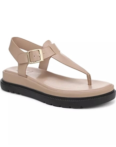 Алисса T-образные босоножки на платформе с ремешком между пальцев, коричневый/бежевый Naturalizer