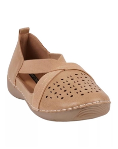 Женские перфорированные повседневные балетки Genny, коричневый/бежевый Gc shoes